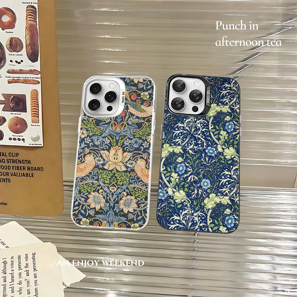 William Morris Thief Design Phone Case For IPhone 16 15 14 13 12 11 Pro Max X XR XSMAX 8 7 Plus Matte Shockproof Back Cover