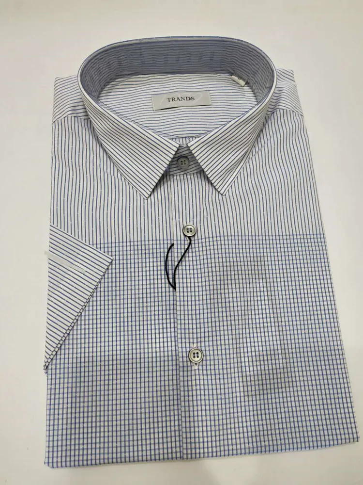 

Slim Fit Faionable Cotton irt Men's f Sve Striped Busin Casual Summer ort Sve Youth Commute Wior Collar