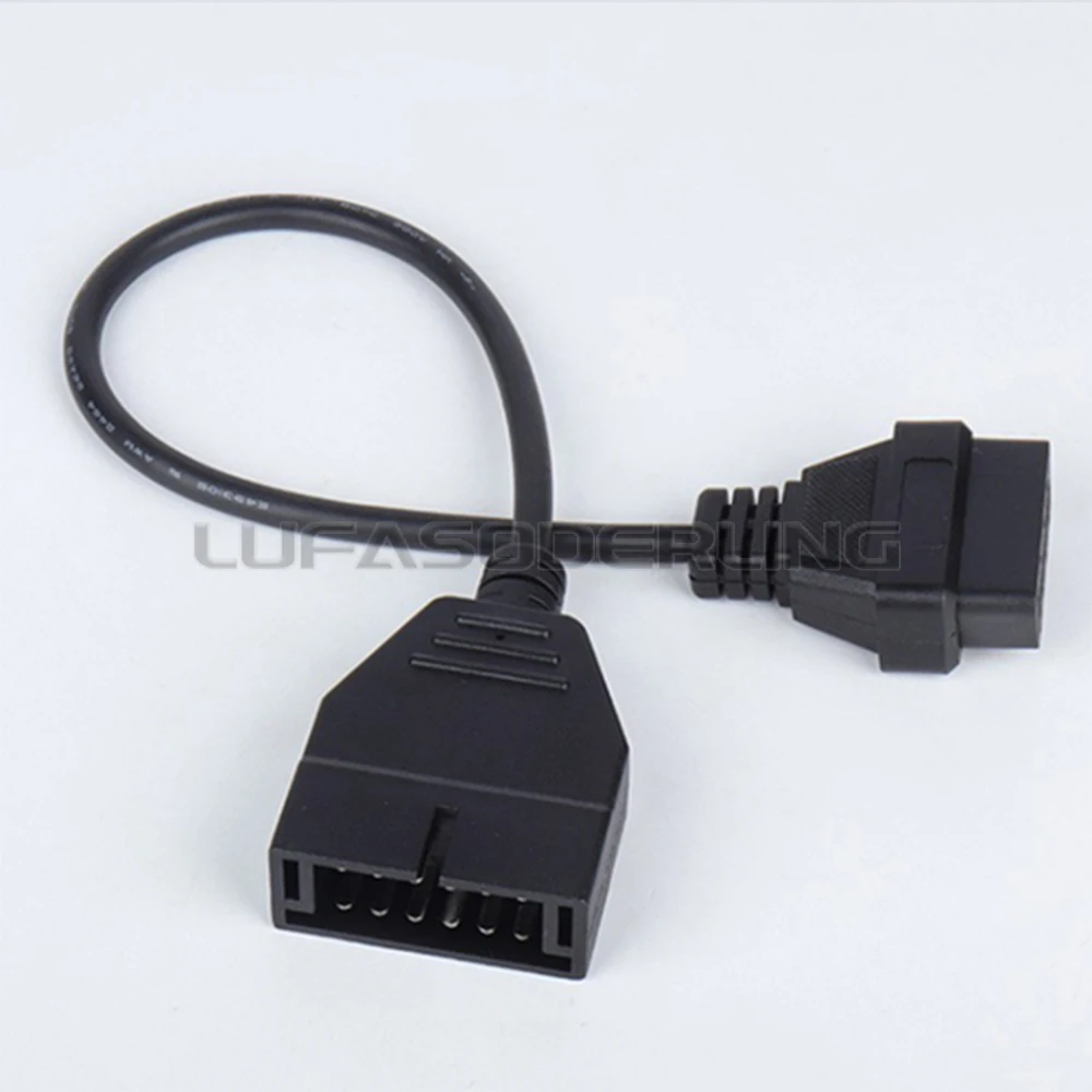 OBD1 to OBD2 Adapter Cable for GM, 12 Pin Male to 16 Pin Female Diagnostic Scanner Tool Connector, ALDL Interface Extension