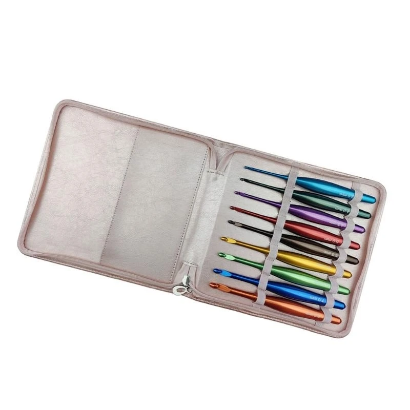 

9 ПК вязание иглы вязание крючком набор крючков 3,5 мм-8,0 мм легко в использовании иглы для вязания крючком для вязания вязания