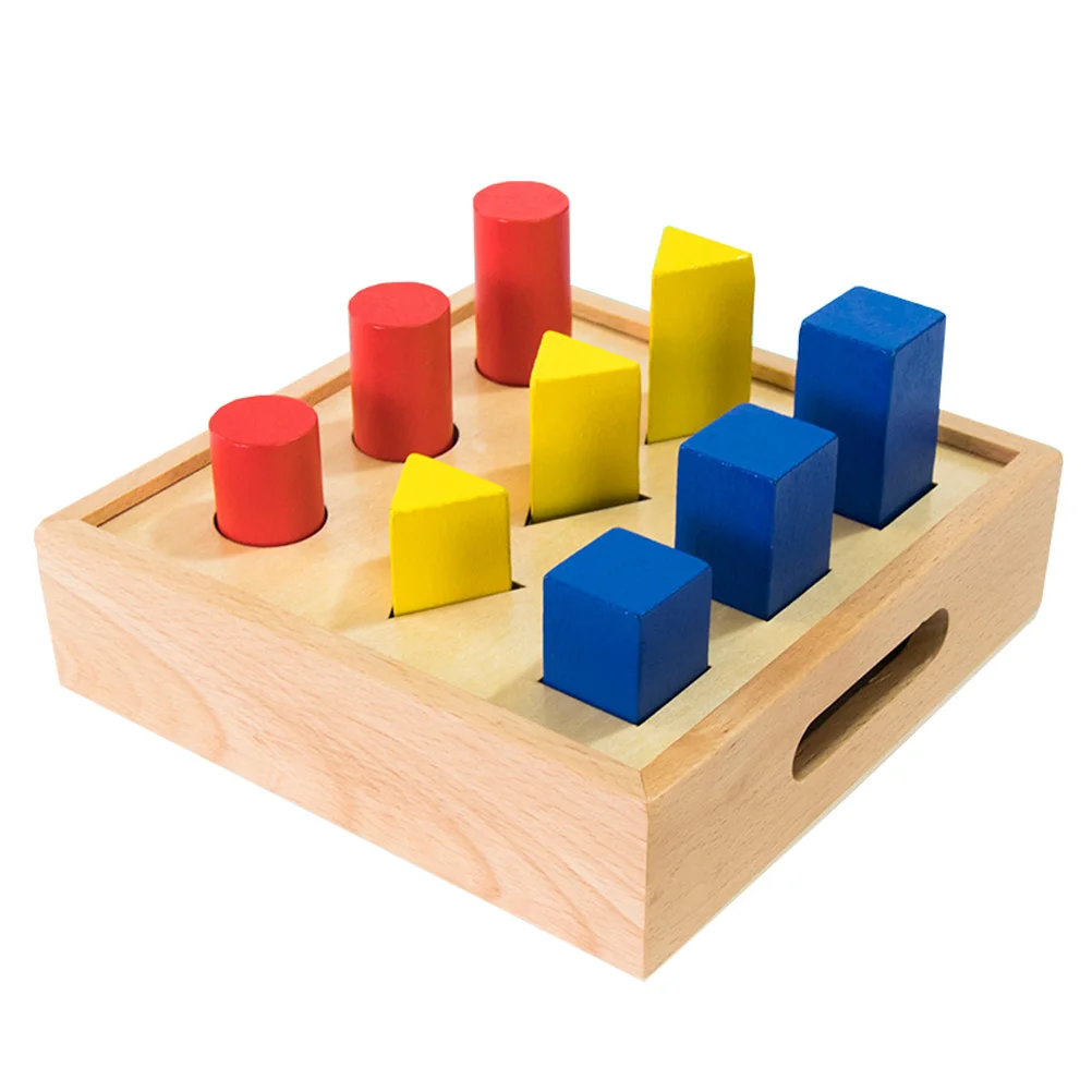 

1 Set Mathematics Early Childhood Education Geometry Pillar Block Educational Plaything Fine Motor Skills Development Learning