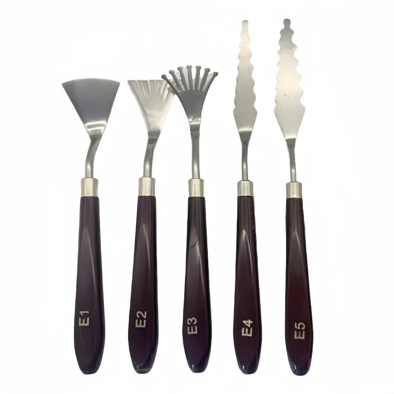 مكشطة الطلاء الزيتي ، لوحة الصباغ ، الأكريليك ، الغواش ، ملعقة ، 9 مجموعات