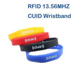 5PCS RFID CUID Smart Chip Wristband Waterproof Silicone Tag NFC Rewritable Badge IC 13.56MHZ Copy Token Iso14443a Badge Clone