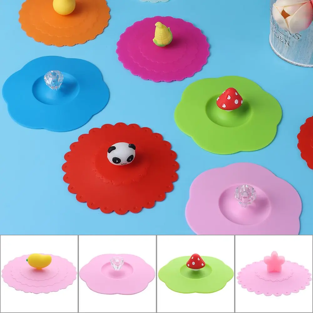 

New Cap Tea Coffee Lids Dustproof Leakproof Suction Cup Cover Silicone Cup Cover