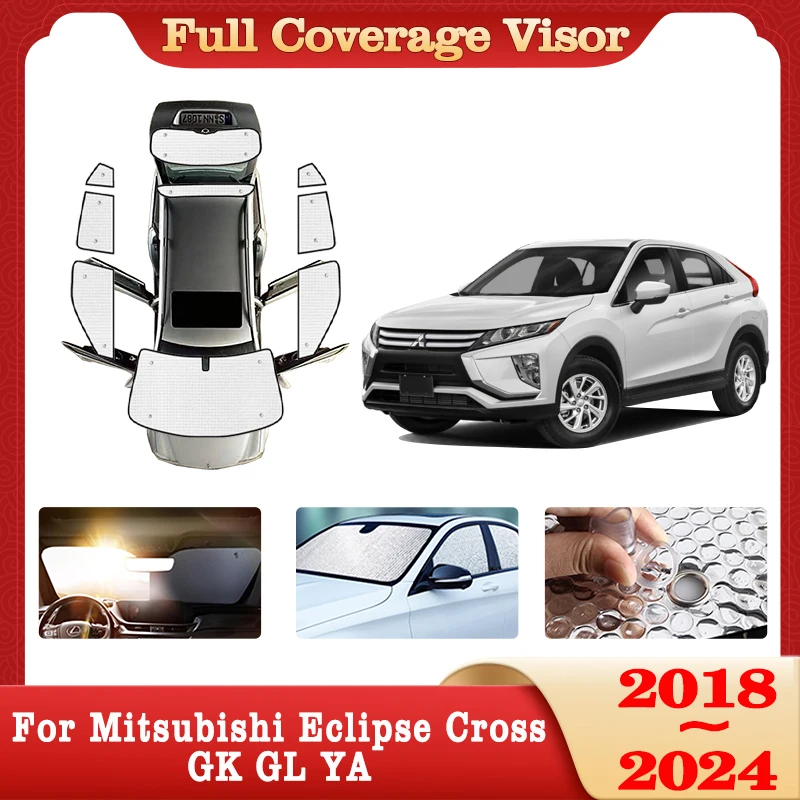 

Car Full Coverage Sunshade For Mitsubishi Eclipse Cross GK GL YA 2018 2019 2020 2021 2022 2023 2024 Visor Covers Car Accessories