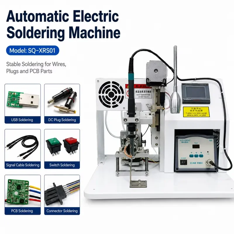 SQ-XRS01 automatic soldering machine, for wire harness, USB DC plug, switch precision welding, desktop type, ex-factory price