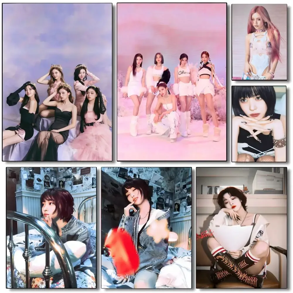 K-KPOP  I-ITZY Poster High-quality vintage prints & posters for home, bar, cafe, aesthetic wall art.