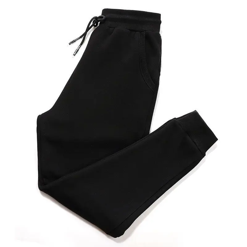 Summer Pure Cotton Sports Casual Pants Men's Loose Leggings Thin Pants Flat Sweatpants Solid Color Men's Small Pants