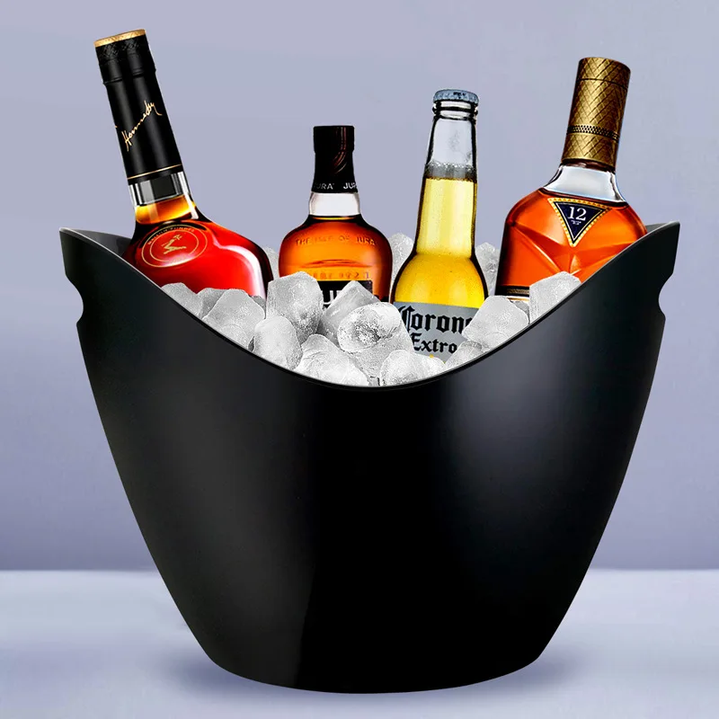 

Fashion Acrylic Ice Bucket Champagne Wine Beer Holder For Party Event Bar KTV Nightclub Ornament Tool