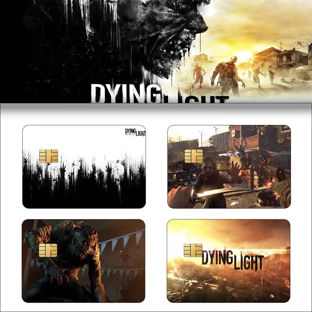 Game Dying Light Anmie 4pcs 1Set Sticker Film Skin Cover For Credit Card Debit Bank Card Front