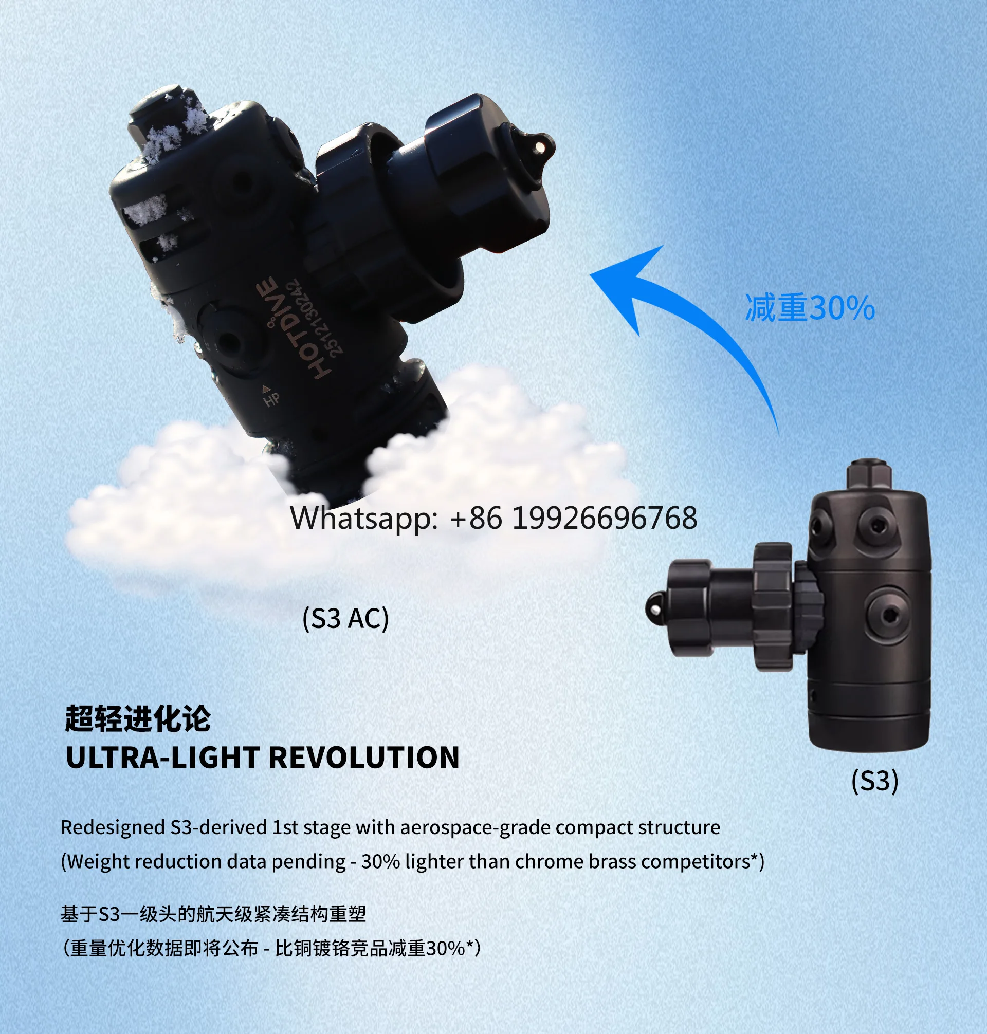 

S3 Balanced Diaphragm 1st Stage Regulator Manufacturer