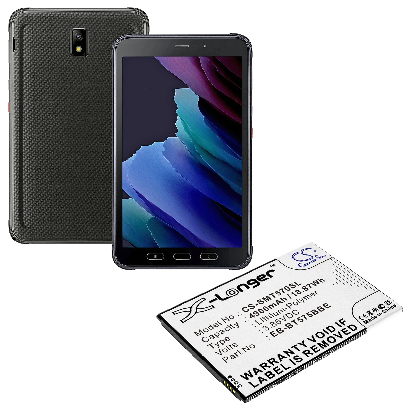 Аккумулятор для планшета Samsung Galaxy Tab Active 3 8 0 2020 SM-T570 SM-T575 T575N T577 EB-BT575BBE Фото №4