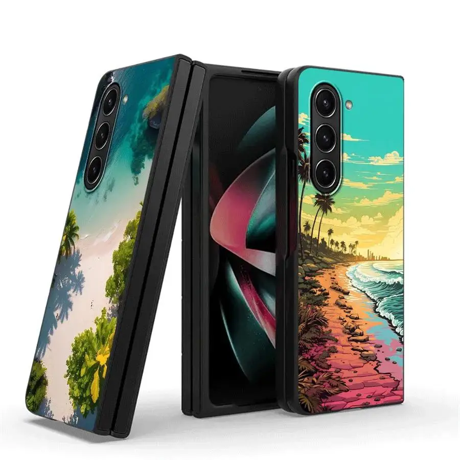 Custodia posteriore per telefono Underwater World Turtle per Samsung Galaxy ZFold7 Z Fold 7 6 5 4 3 ZFold4 ZFold5 ZFold3 ZFold6