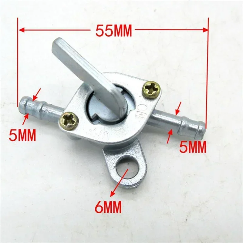 1 Pc 2pc Universal Motorcycle Scooter SUV Inline Petrol Fuel Tap on-Off Switch Motobike for 90cc 110cc 120cc 125cc 140c image 2