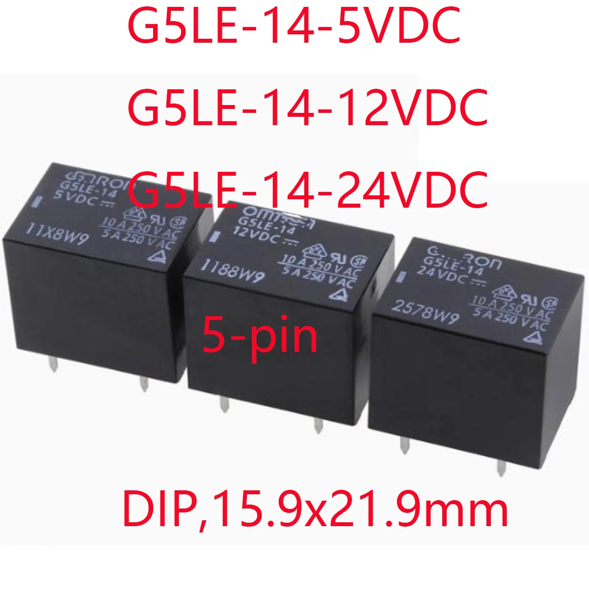 10 шт. оригинальный G5LE-14 5 В постоянного тока G5LE-14 12 В постоянного тока 24 В постоянного тока DC5 DC12 DC24 РЕЛЕ GEN PURPOSSE SPDT 10A 5A 24 В 12 В 5 В DIP, 15,9x21,9 мм 5-контактный