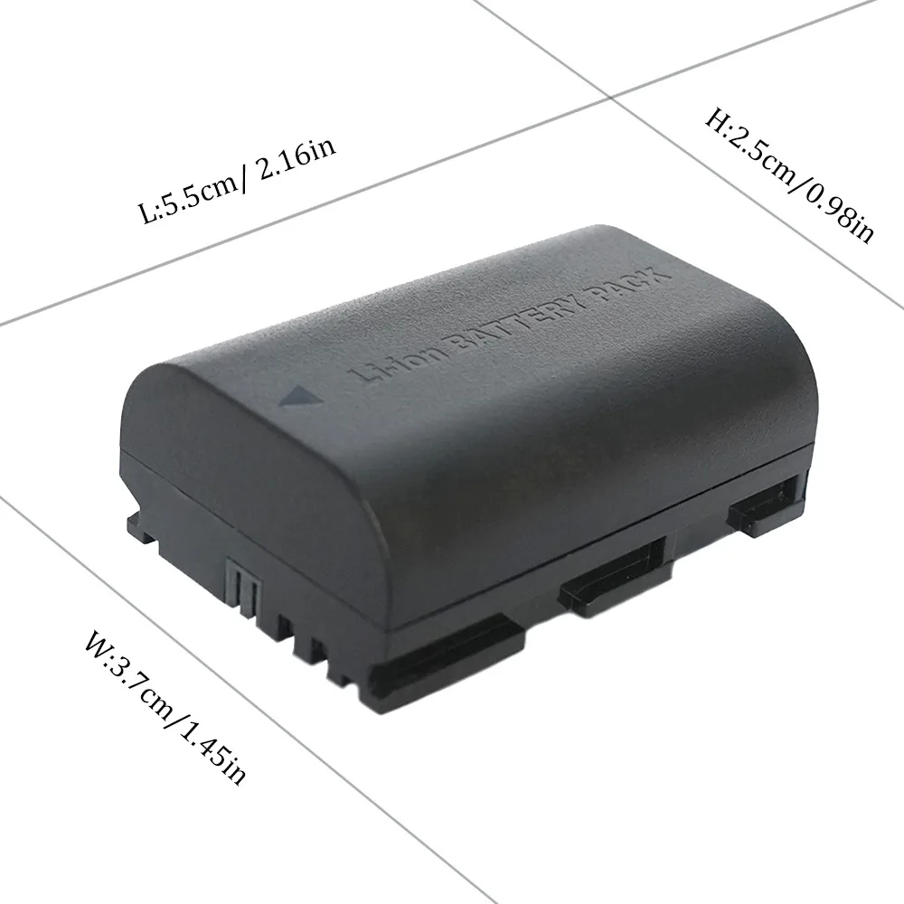 Professional Grade LP-E6 Li-ion Battery 7.2V 2750mAh Full Decoded For Canon EOS 5D 6D 7D 80D 90D Series Digital Camera
