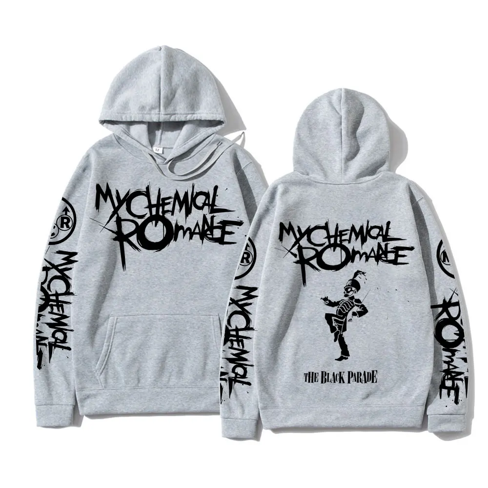 Mijn Chemische Romantiek Dubbelzijdige Grafische Hoodies Streetwear Black Parade Punk Emo Rock Hoodie Heren Hete Capuchon Sweattops