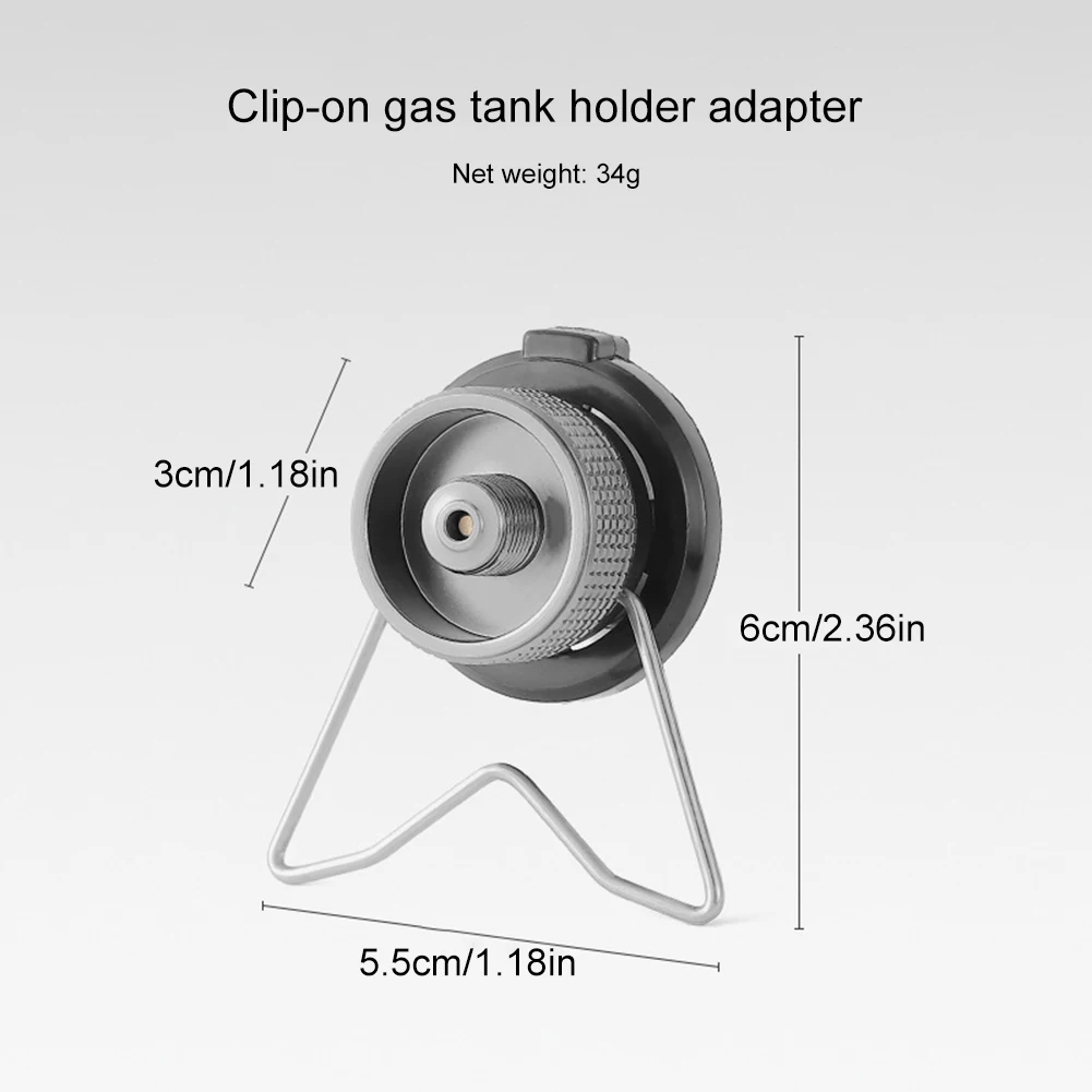 Portable Gas Stove Adapter Aluminum Alloy Butane Gas Cooker Connector Lightweight Gas Tank Conversion Head for Outdoor Cooking