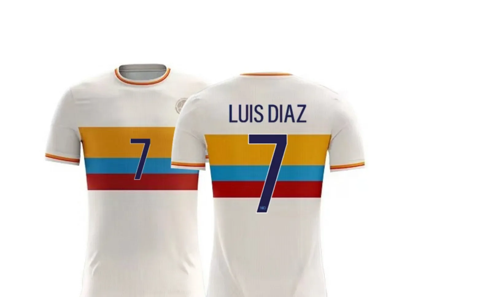 Camiseta de manga corta para hombre y mujer, ropa de calle de Colombia con estampado 3d de calidad de fútbol, transpirable, de secado rápido