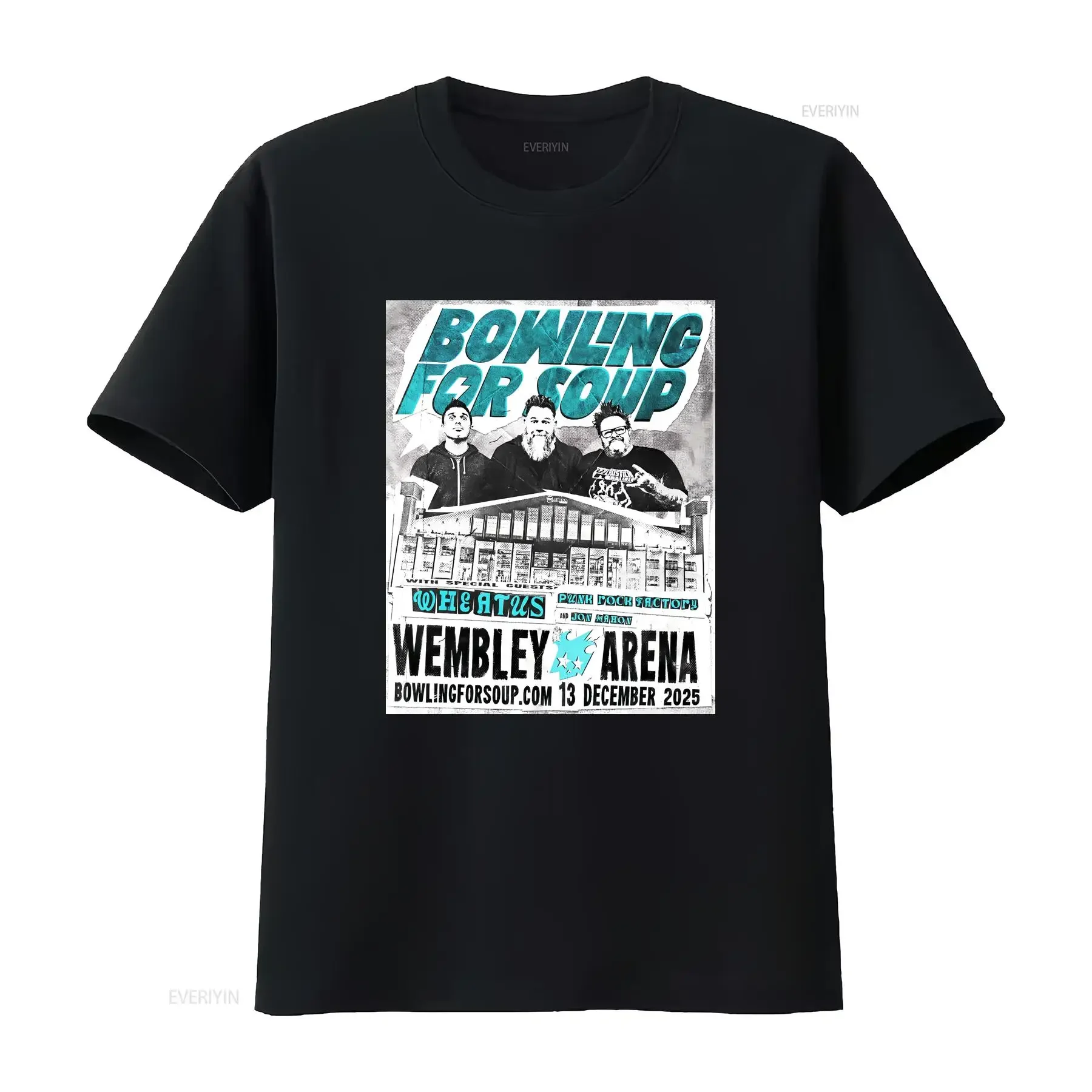 Bowling For Soup Wembley 2025 w Wheatus Punk Rock Factory T Shirt vintage Washed Versatile Slightly designer clothes Unisex