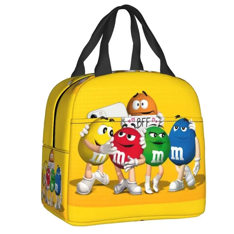 M y MS Candy Character Bolsa de almuerzo para mujer con aislamiento térmico para oficina de adultos