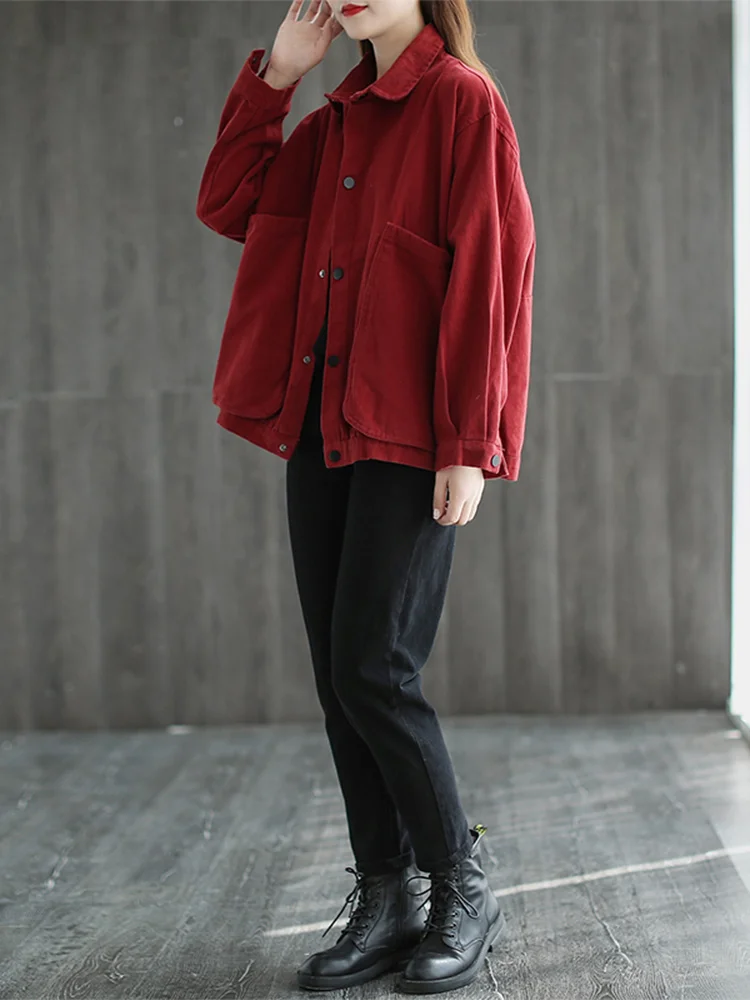 Ele Großer Irt-Mantel für Damen, lang, Sve, Umlegekragen, Knopfleiste, Cargo-Kette, Winter-Oberbekleidung, lässige Passform