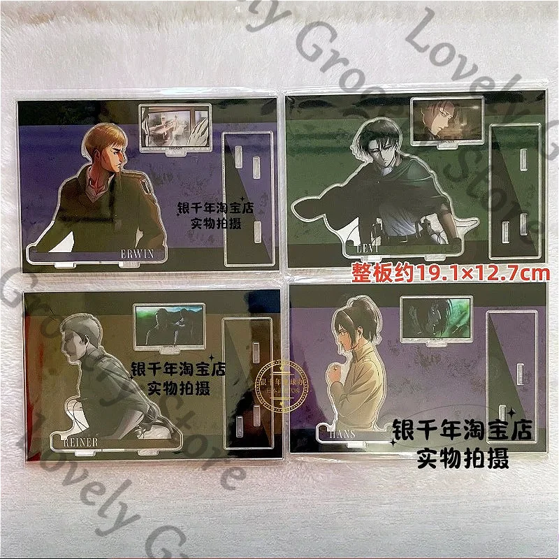 Genuine Anime Reiner Braun Attack on Titan Shingeki No Kyojin Hange Zoe Cosplay Cartoon Standing Sign Acrylic Stand Figure Gift