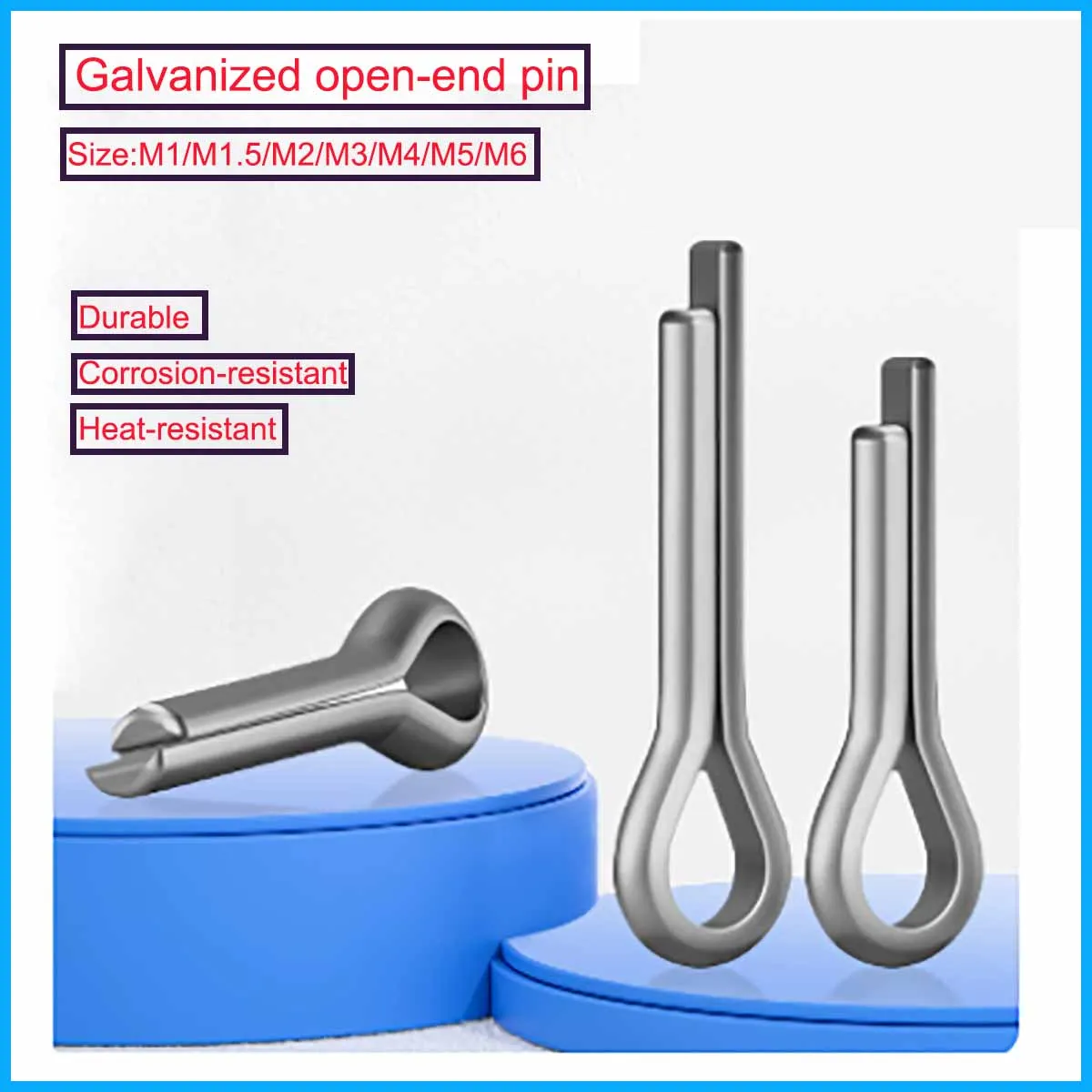 10/50pcs M1.5 M2 M2.5 M3 M4 M5 M6 Carbon Steel U Type Spring Cotter Hair Pin Split Clip Clamp Tractor Open Elastic Pin for Car