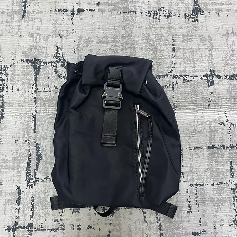 Nylon Backpack Backpack Unisex Couple Style Black 2024