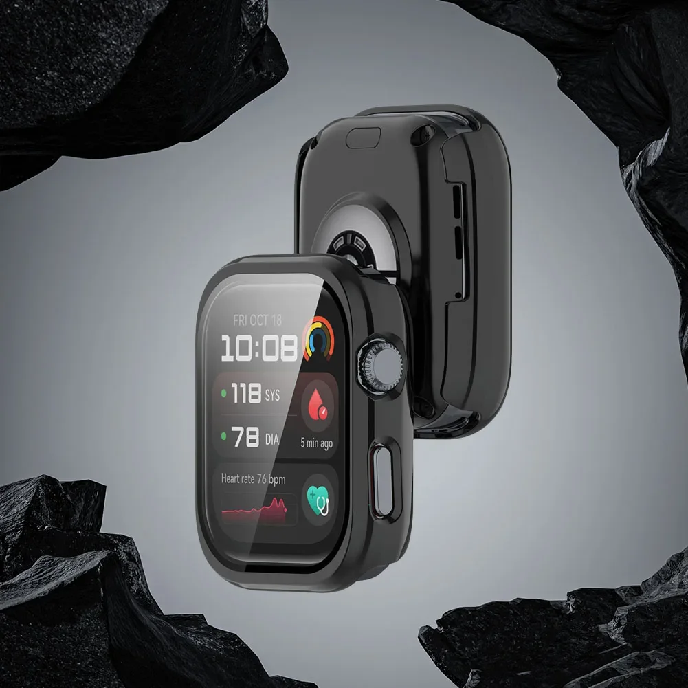 2 STUKS Gehard Glas + Case Anti-Kras Screen Protector Frame Bumper Cover Hard PC Beschermhoes voor Huawei Horloge D2