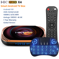 HK1 RBOX X4 Android 11 Amlogic S905X4 Smart TV BOX 4K 8K BT 4GB 32/64/128GB 2.4G&5G Wifi 1000M TVBOX Media Player Set Top Box