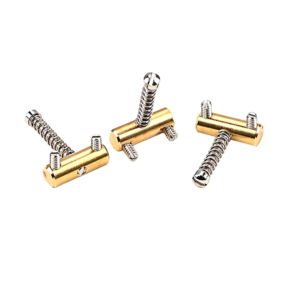 3Pcs Vintage Style Fixed Tele Electric Guitar Bridge Brass Saddles TL Bridge Guitar Parts