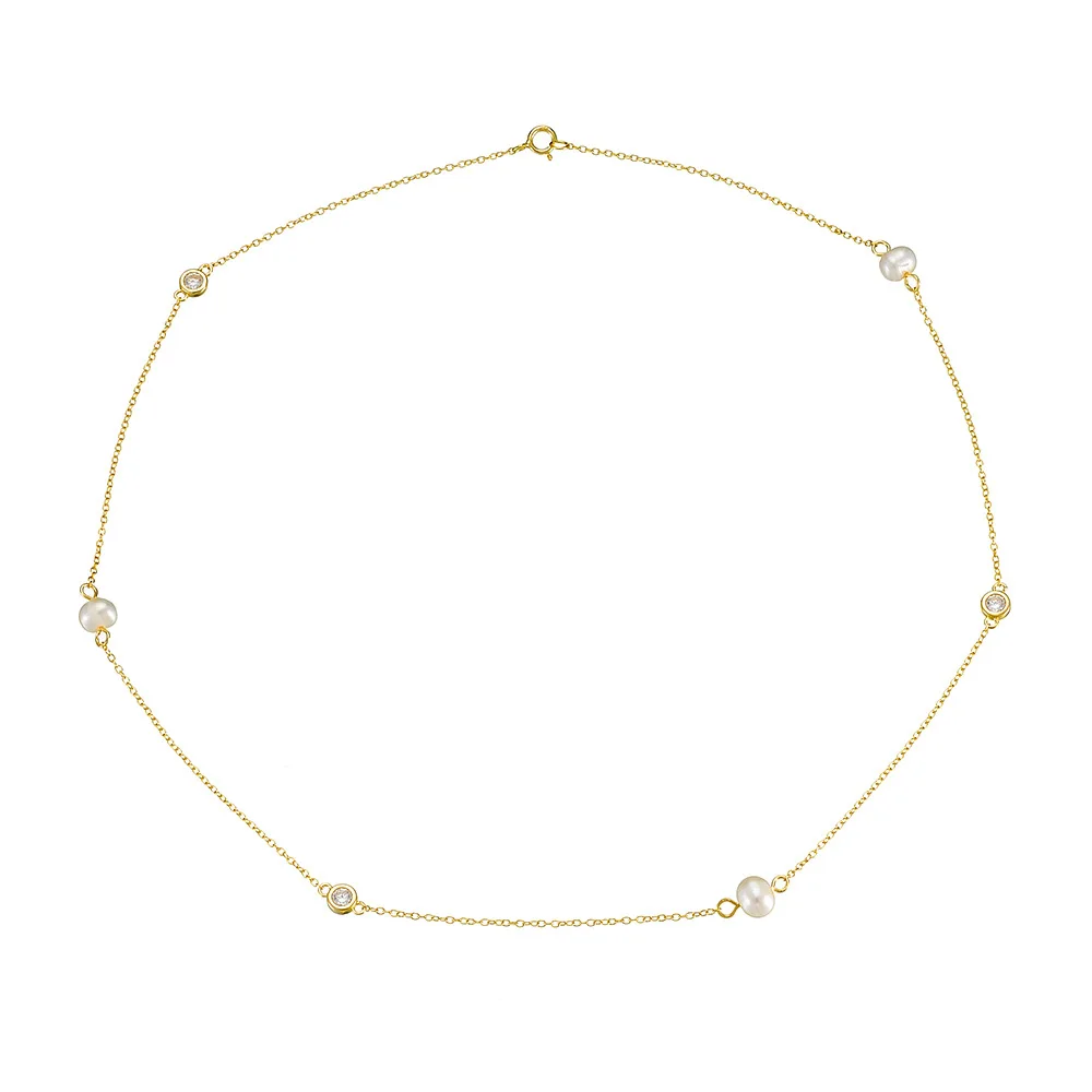 Collier de Niche en argent Sterling S925 de Style coréen, perle d'eau douce naturelle et Zircon, chaîne de clavicule haut de gamme INS pour femmes