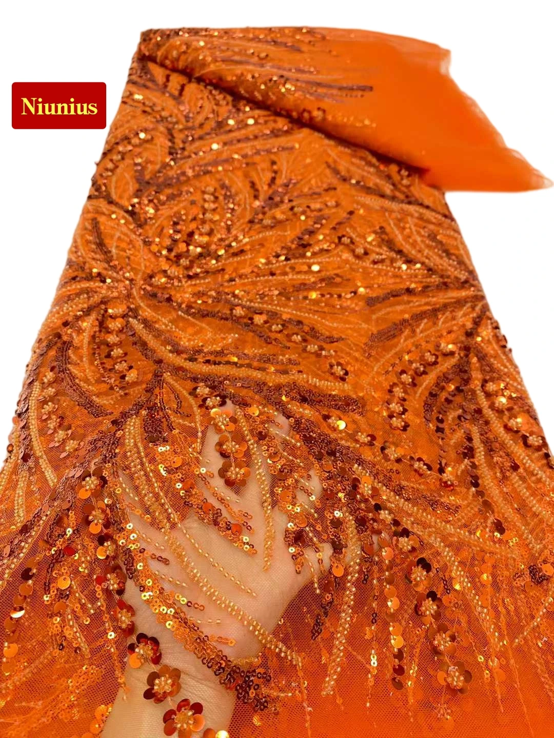 

Элегантная ткань для свадебных и вечерних платьев 2026 - Мягкий тюль с пайетками и камнями, высокое качество (Новинка из Австрии) NN5891_Z