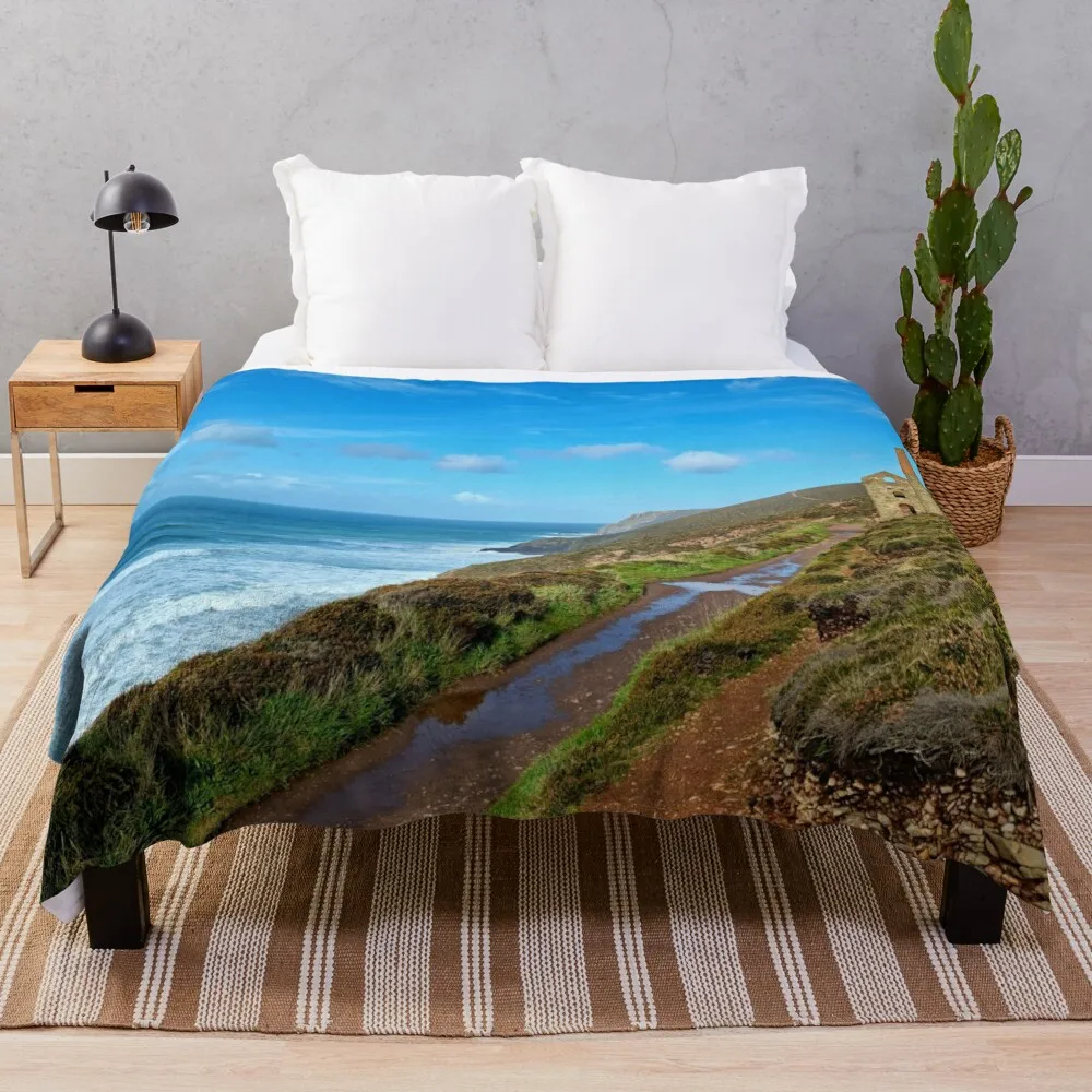 

Wheal Coates in St Agnes Cornwall Throw Blanket halloween Decorative Beds Cute Plaid Hairys Blankets