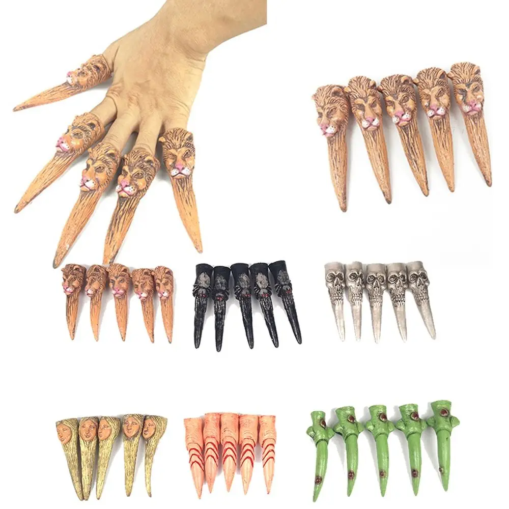 Costume props Fake Fingers Zombie Witch Finger Cot Lion Spider Halloween Finger Cover Ghost Cosplay Pros Masquerade