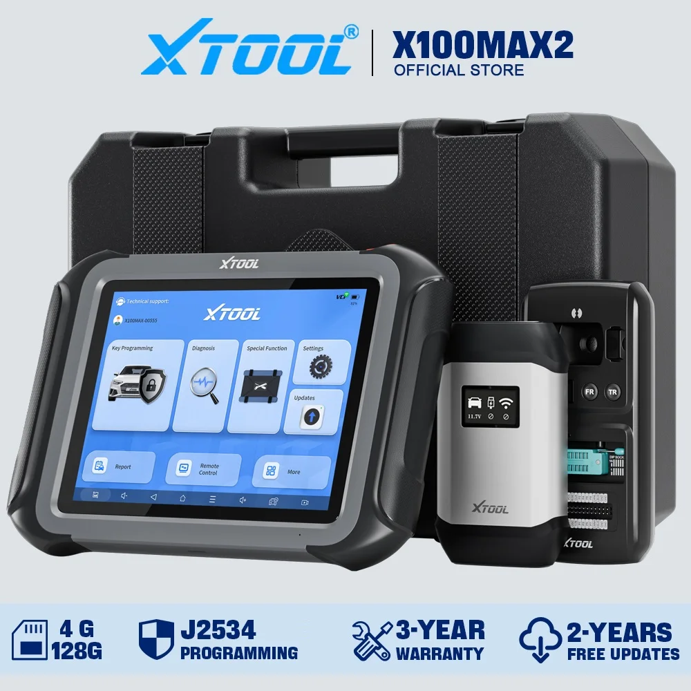 XTOOL X100 MAX2 Immobilizer Key Programmer All System Car Diagnostic Tool J2534 ECU Programming 42 Service BiDirectional Scanner