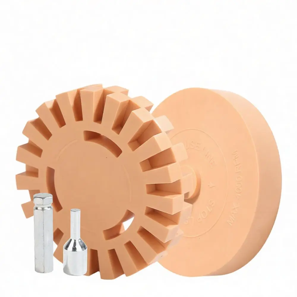 Pneumatic Rubber Eraser Wheel For Car Decal Sticker Adhesive Remover Tool Paint Safe Polishing Disc For Drill Attachment