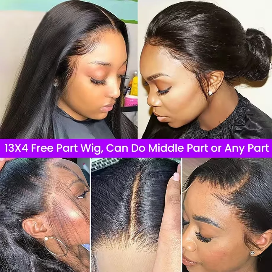 Straight Lace Front Wig Full Lace Human Hair Wigs For Women Human Hair 40 Inch 13x4 Bone Straight Human Hair Hd Lace Frontal Wig image 3