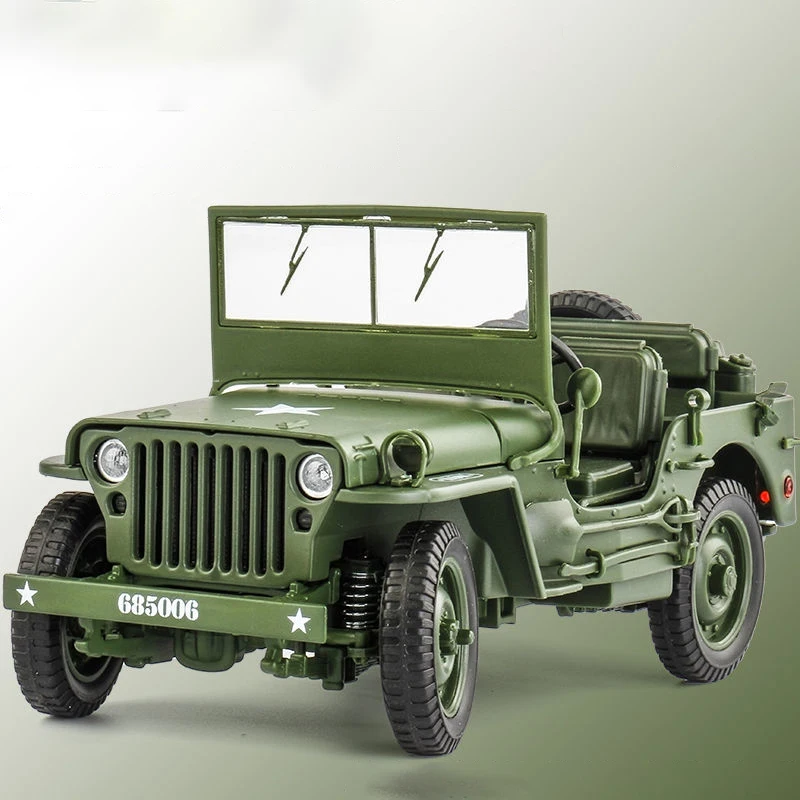 

Настольные украшения 1: 18, тактический джип, модель автомобиля Kaidiwei, Вторая мировая война, Виллис