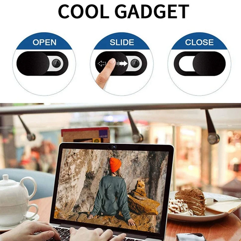 ฝาปิดเว็บแคมของแล็ปท็อป36แพ็คสไลด์ที่คลุมกล้องแล็ปท็อปแบบบางพิเศษสำหรับ iPhone, คอมพิวเตอร์, แล็ปท็อป, Dell, PC