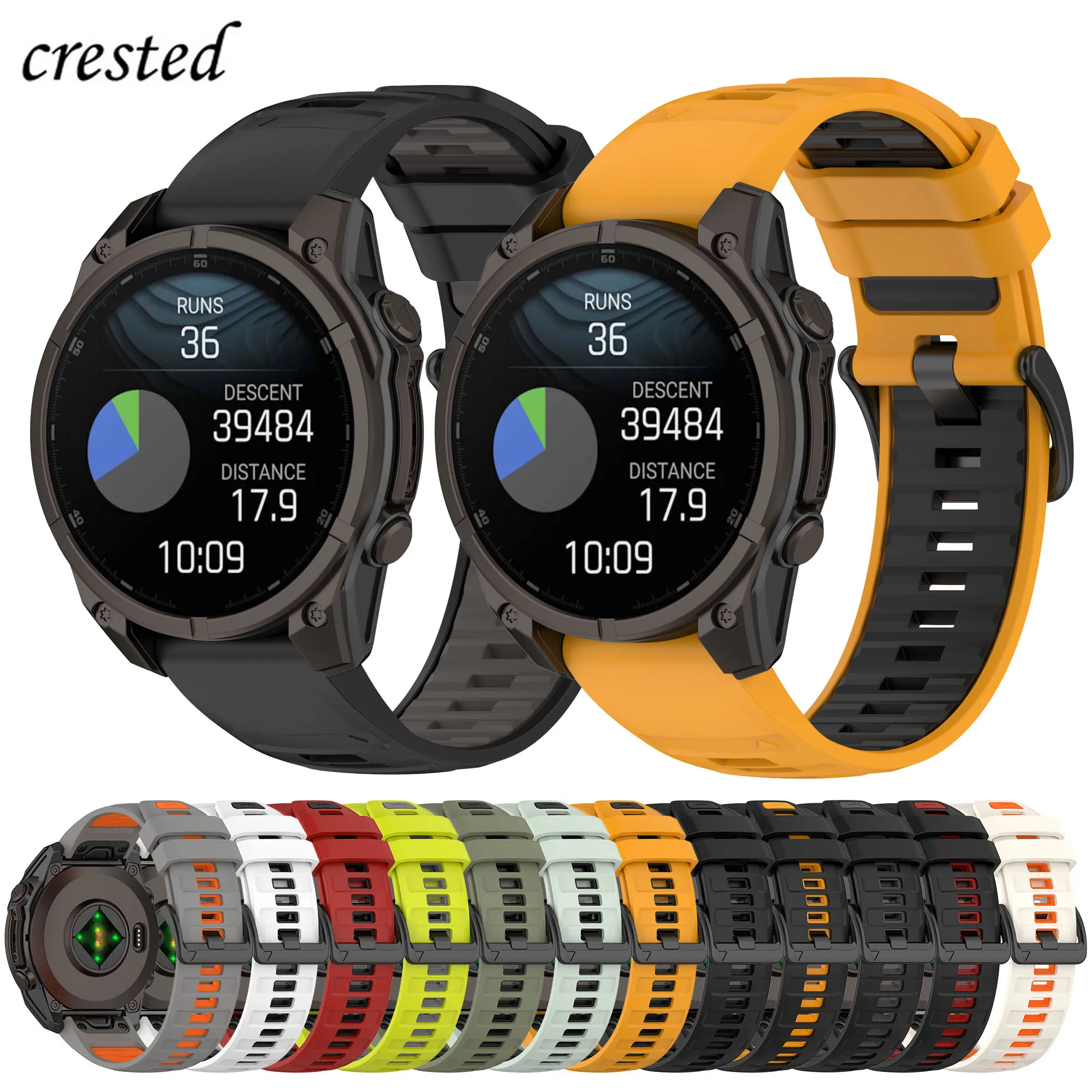 22mm 26mm Quick Fit Strap for Garmin Fenix 8 7X 7 Pro Fenix 6X 6 5X 5Plus Tactix 7 silicone belt bracelet Fenix 8 band 47mm 51mm