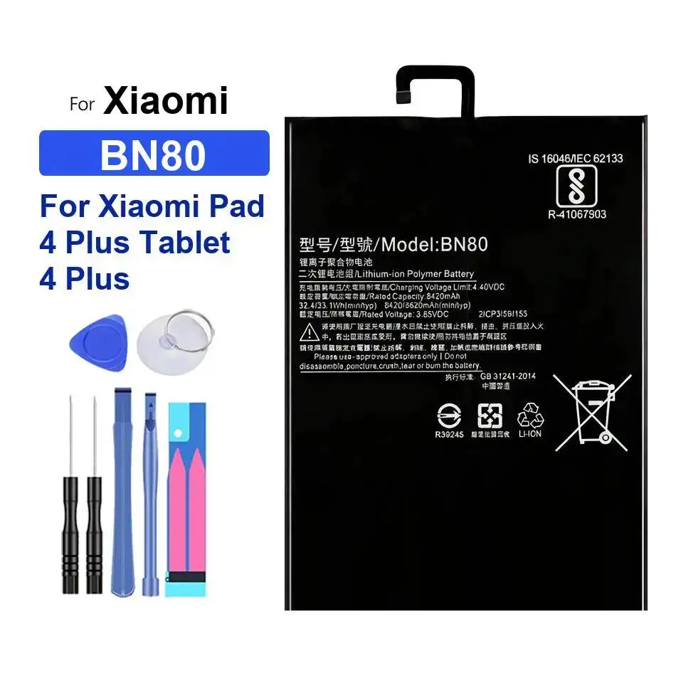 

Battery for Xiaomi Mi Pad 1, 2, 3, 4 Plus, 4 Plus,For Mipad 1, 2, 3, 4 Plus, Tools, BM60, BM61, BM62, BN60, BN80