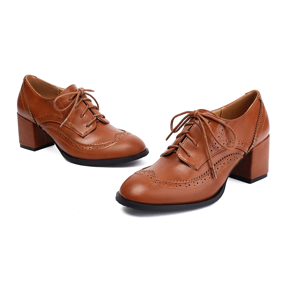 New Brand Fashion Red Brown Women Pumps Sexy 6.5cm High Square Heels Lady Casual Shoes Plus Big Size 10 43 45 48