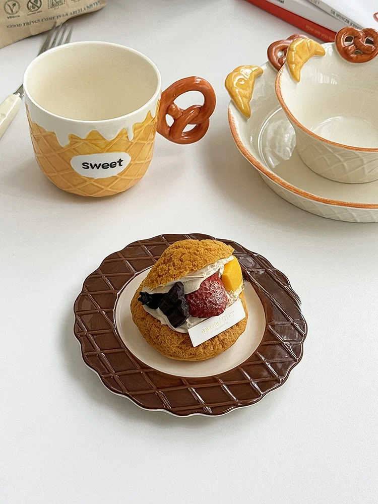 

Anmuli Creative Cerc Bread Plate Underglaze Dinnerware Set Ins Sle Salt Water s Baking Tray Cry Texture