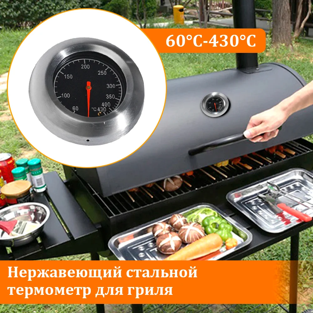Roestvrijstalen barbecuethermometer BBQ-roker Grilltemperatuurmeter 60-430 Celsius Koken Voedsel Oven Keukenaccessoires