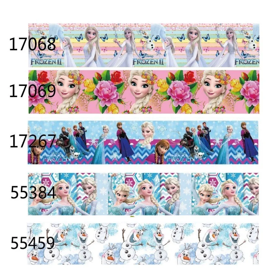 

Disney Frozen Designs Grosgrain Ribbon 25mm 10yards Printed for Hairbows DIY Craft Handmade Materials