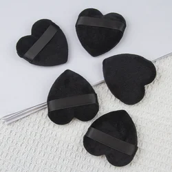 Multiple sets of black heart-shaped triangle combination makeup puff soft and delicate for home or travel use