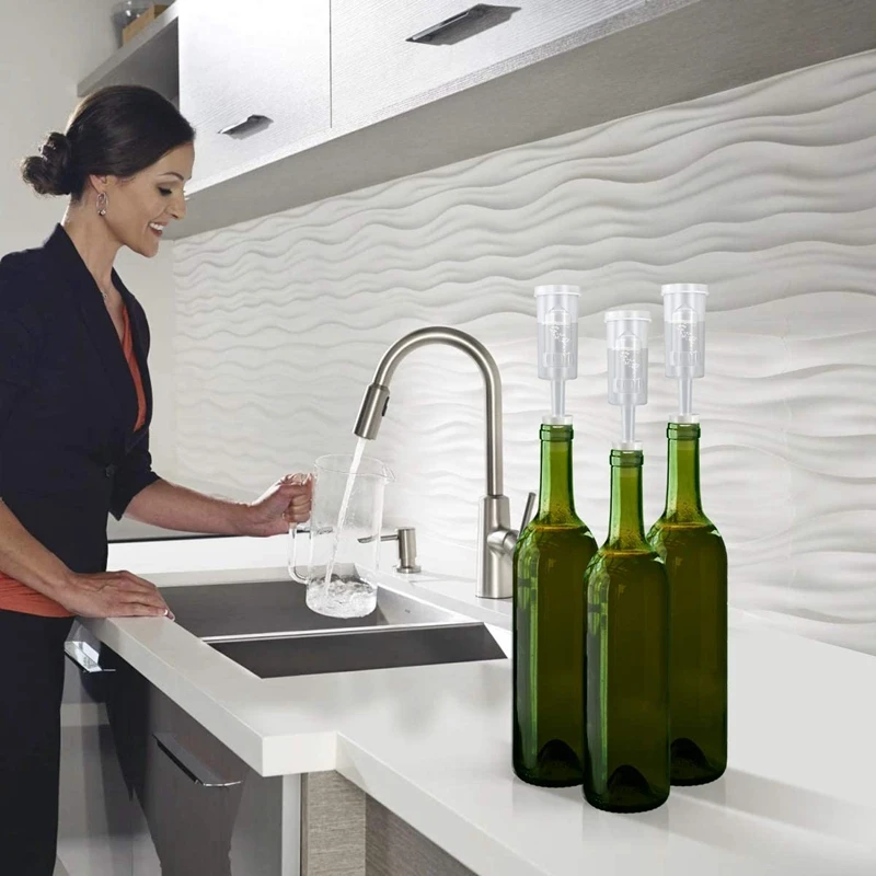 ABXF-Fermentation Lids Комплект воздушных шлюзов с 6 стопором, воздушные замки для ферментации, воздушный шлюз, пиво, вино, Kombucha, набор для заваривания, пузырьковый шлюз