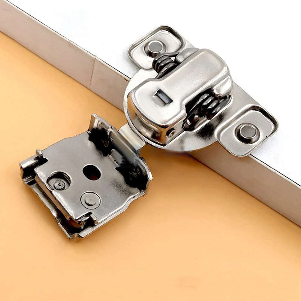 Three-dimensional Adjustable Hinge Short Arm Hinge Silent 1/2 Inch American Hinge Cabinet Door Panel Buffer Damping W/Screws